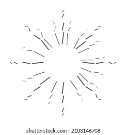 Abstract Line Sunburst. Retro Vintage Style. Vector