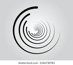 Abstract Line Swirl Vector Circle effect cycle vector art  