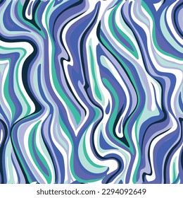 Abstract line swril seamless colorful marbling