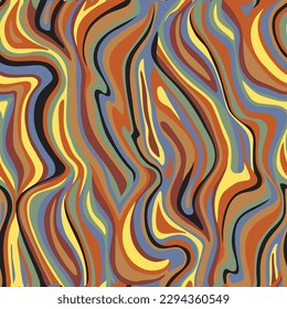 Abstract line swril seamless colorful marbling