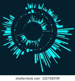 Resumen de la tecnología de línea de diseño de fondo futurista de círculo. vector de ilustración eps10