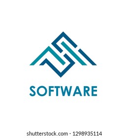 Abstract Line Technology Logo
