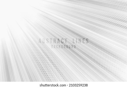 Abstract line technology pattern of beam laser design tech template. Design with halftone dots decorative background. Illustration vector