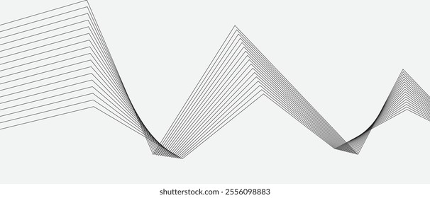 abstract line technology tech wavy design can be used background.