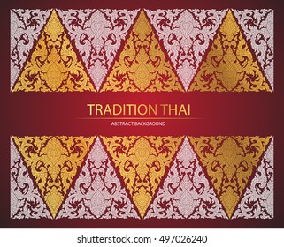 abstract line thai tradition pattern background
