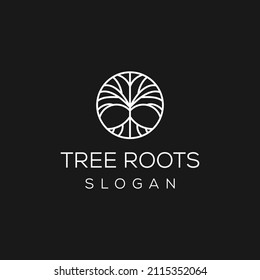 abstract line tree nature logo vector icon design illustration