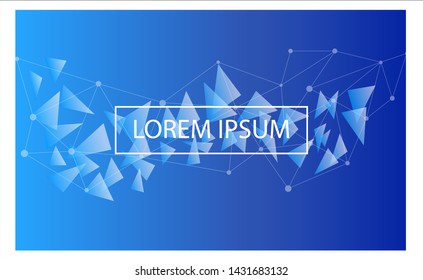 Abstract line and triangle background with gradient for desktop wallpaper or presentation slide etc.