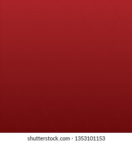 Abstract line triangle and hexagon on red background, vector illustration