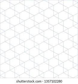 Abstract line triangle and hexagon on blue background, vector illustration