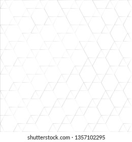 Abstract line triangle and hexagon on grey background, vector illustration