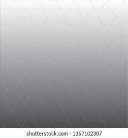 Abstract line triangle and hexagon on grey background, vector illustration