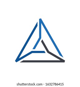 Abstract Line Triangle Logo Vector