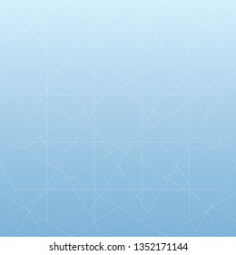 Abstract line triangle on blue color background, vector illustration