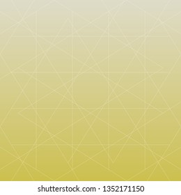 Abstract line triangle on yellow color background, vector illustration