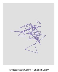 abstract line triangle wall ornament