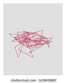 abstract line triangle wall ornament