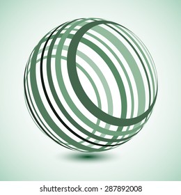 Abstract line vector 3d sphere