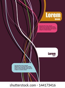 Abstract line vector background. brochure design