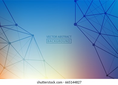 Abstract line. Vector abstract background of colored lines. Concept of the science, chemistry, biology, medicine, technology.