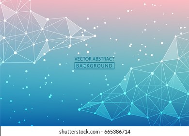 Abstract line. Vector abstract background of colored lines. Concept of the science, chemistry, biology, medicine, technology.