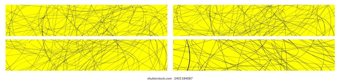 Abstract line vector background set