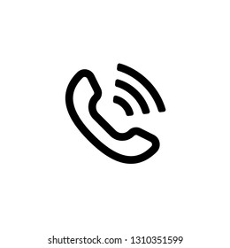 	
Abstract line vector calling phone icon