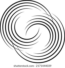 Abstract Line Vector Circle Art