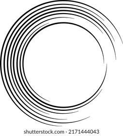 Abstract Line Vector Circle Art
