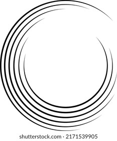 Abstract Line Vector Circle Art