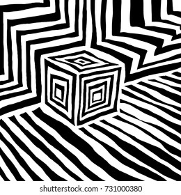 abstract line vector hand drawn