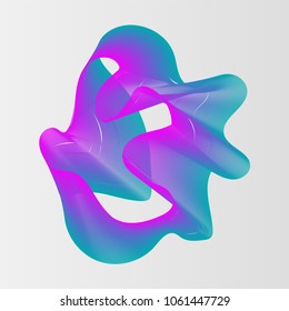 Abstract line vector illustration. White background