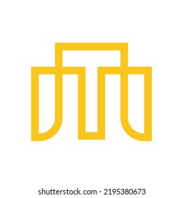 abstract line vector logo design