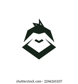 diseño de logotipo vectorial de línea abstracta