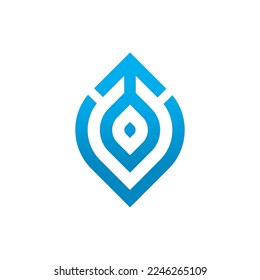 diseño de logotipo vectorial de línea abstracta