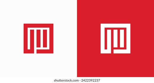 Abstract line vector logo design with the initials of the letters M P forming a clenched fist pose.