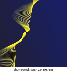 abstract line vector on blue background.