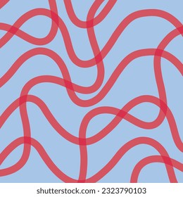 Abstract line wallpaper. Abstract vector. Simplicity. Backdrop. Gift wrap. Postcard. Graphic design. Multicolour. Fabric. Decorative. Red and Blue colours tone. Wave pattern. Ornament. Dynamic.