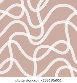 Abstract line wallpaper. Abstract vector. Simplicity. Backdrop. Gift wrap.Postcard. Graphic design. Multicolour.Fabric. Decorative. Light brown and White colours tone.Wave pattern. Ornament. Dynamic. 