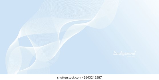 Línea Abstractas de fondo de onda de color azul. Elemento de diseño de Vector para Anuncio, cubierta y patrón