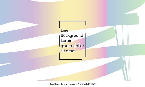 Abstract line wave background, design concept with color gradient