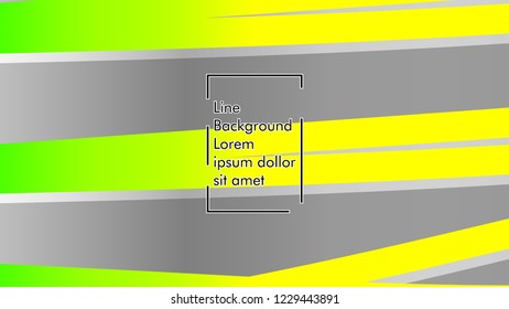 Abstract line wave background, design concept with color green yellow