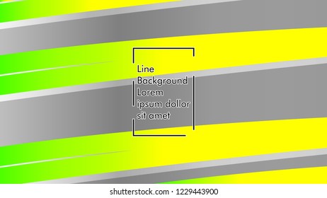 Abstract line wave background, design concept with color green yellow
