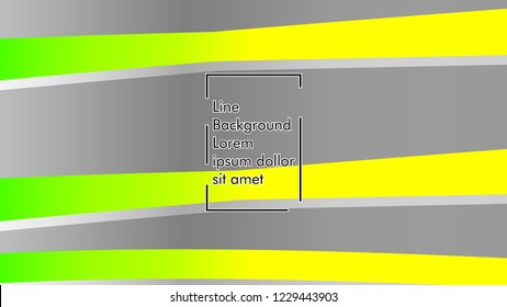 Abstract line wave background, design concept with color green yellow