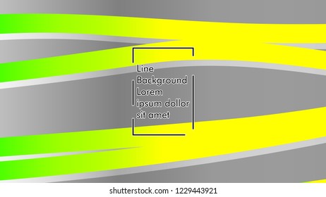 Abstract line wave background, design concept with color green yellow
