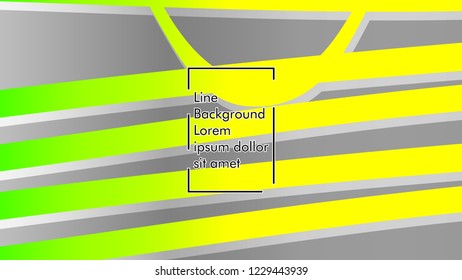 Abstract line wave background, design concept with color green yellow
