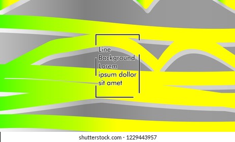 Abstract line wave background, design concept with color green yellow