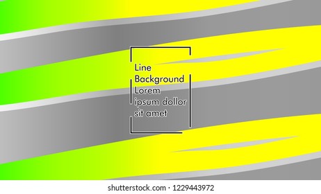 Abstract line wave background, design concept with color green yellow