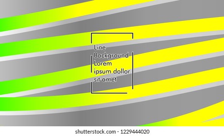 Abstract line wave background, design concept with color green yellow