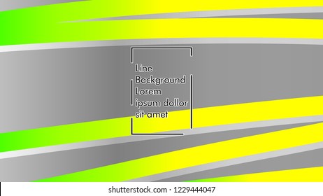 Abstract line wave background, design concept with color green yellow