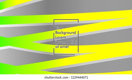 Abstract line wave background, design concept with color green yellow